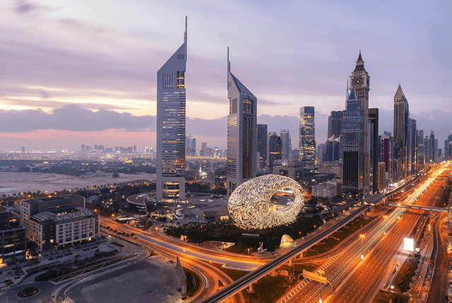 Dubai in the evening