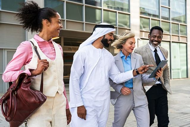 Multinational people in Dubai